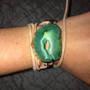 Leather Love Poppy wrap bracelet